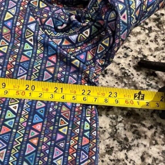 USA Palm Men Large Reversible Sherpa 1/4 Zip Pullover Jacket Gray Blue Geometric - Picture 13 of 16